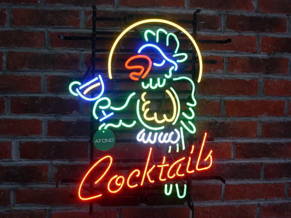 Cocktails Parrot Neon Sign